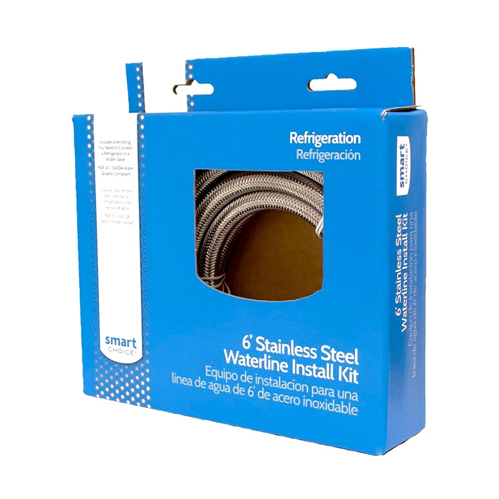 SMART CHOICE || Stainless Steel Refrigerator Waterline HookUp Kit Silver ✨NIB✨